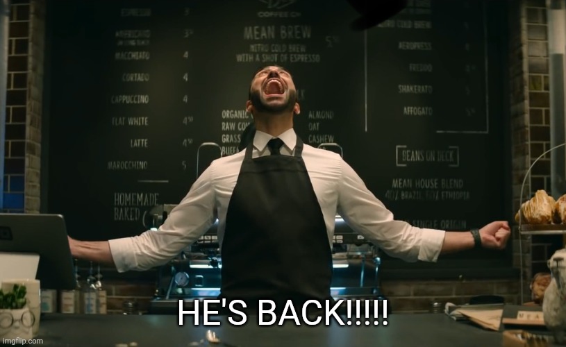 EGGY!!!!! | HE'S BACK!!!!! | image tagged in sonic 2 he s back | made w/ Imgflip meme maker
