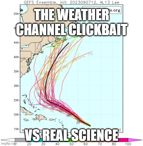 The Weather Channel vs | THE WEATHER CHANNEL CLICKBAIT; VS REAL SCIENCE | image tagged in the weather channel vs | made w/ Imgflip meme maker