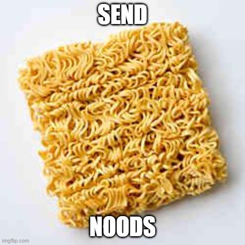 instant noodles | SEND; NOODS | image tagged in instant noodles | made w/ Imgflip meme maker