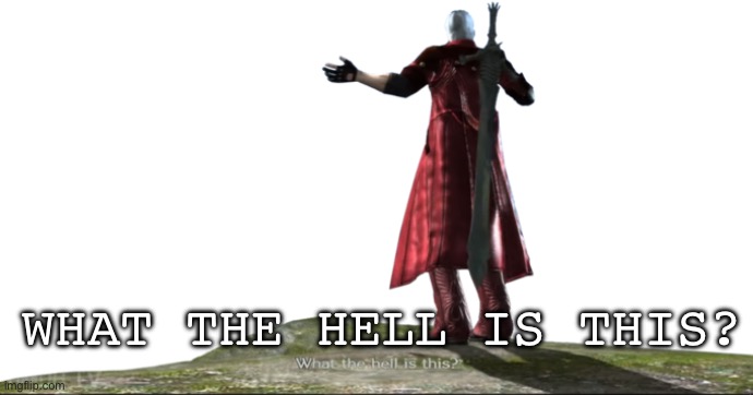 What the hell is this? - DMC4 | WHAT THE HELL IS THIS? | image tagged in what the hell is this - dmc4 | made w/ Imgflip meme maker
