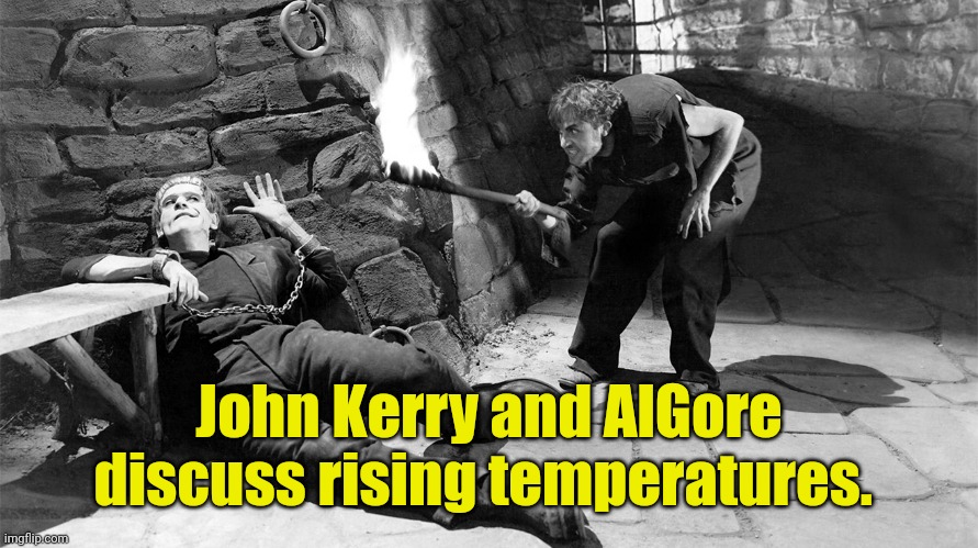 Warning Change Climate Global!!! | John Kerry and AlGore discuss rising temperatures. | made w/ Imgflip meme maker
