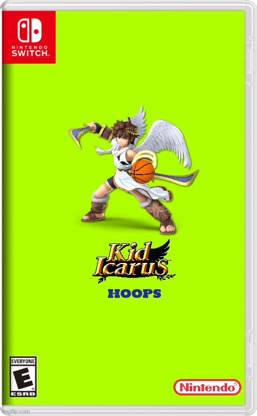 if other nintendo franchises has sports titles part 4 | HOOPS | image tagged in nintendo switch,kid icarus,sports,fake,spin off | made w/ Imgflip meme maker