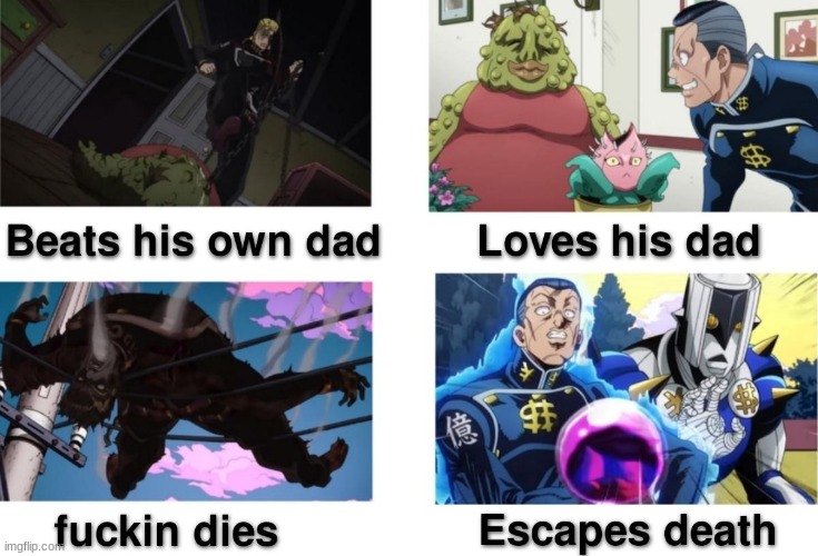 Domestic violence is never good | image tagged in jojo's bizarre adventure,jjba,jojo,jojo meme,memes,anime | made w/ Imgflip meme maker