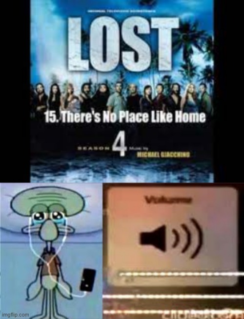 LOST is so damn good | image tagged in squidward crying listening to music,lost | made w/ Imgflip meme maker