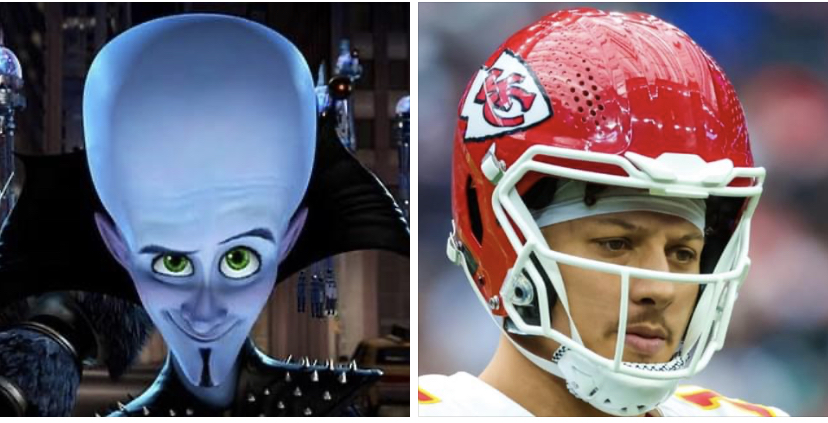 High Quality Mahomes or Megamind Blank Meme Template