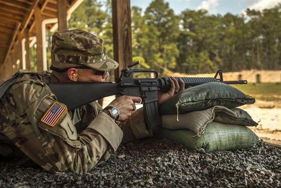 ER.US Aiming an Colt M16A2 (A3) Blank Meme Template