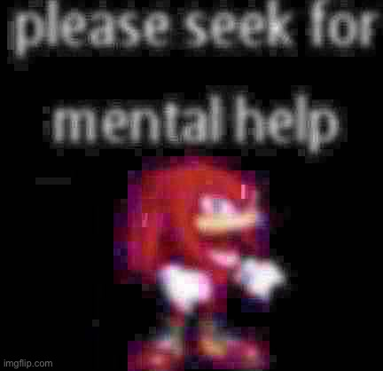 knuckles please seek for mental help Blank Meme Template