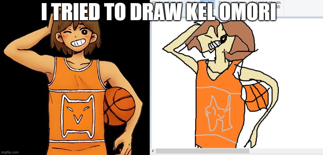 I TRIED TO DRAW KEL OMORI | made w/ Imgflip meme maker