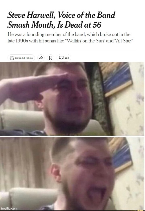 NOOOOO | image tagged in crying salute | made w/ Imgflip meme maker