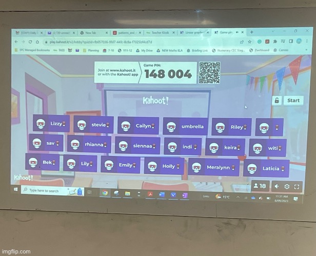 My class did this in kahoot | made w/ Imgflip meme maker
