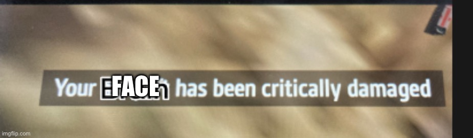 Critical damage | FACE | image tagged in critical damage | made w/ Imgflip meme maker