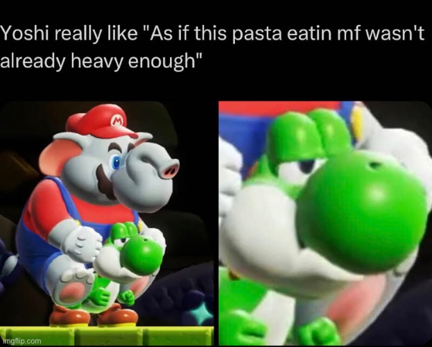 Not my meme, credit to choctopus on twitter for the meme | image tagged in fun,memes,mario | made w/ Imgflip meme maker