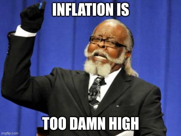 Can anybody agree with this | INFLATION IS; TOO DAMN HIGH | image tagged in memes,too damn high,inflation | made w/ Imgflip meme maker