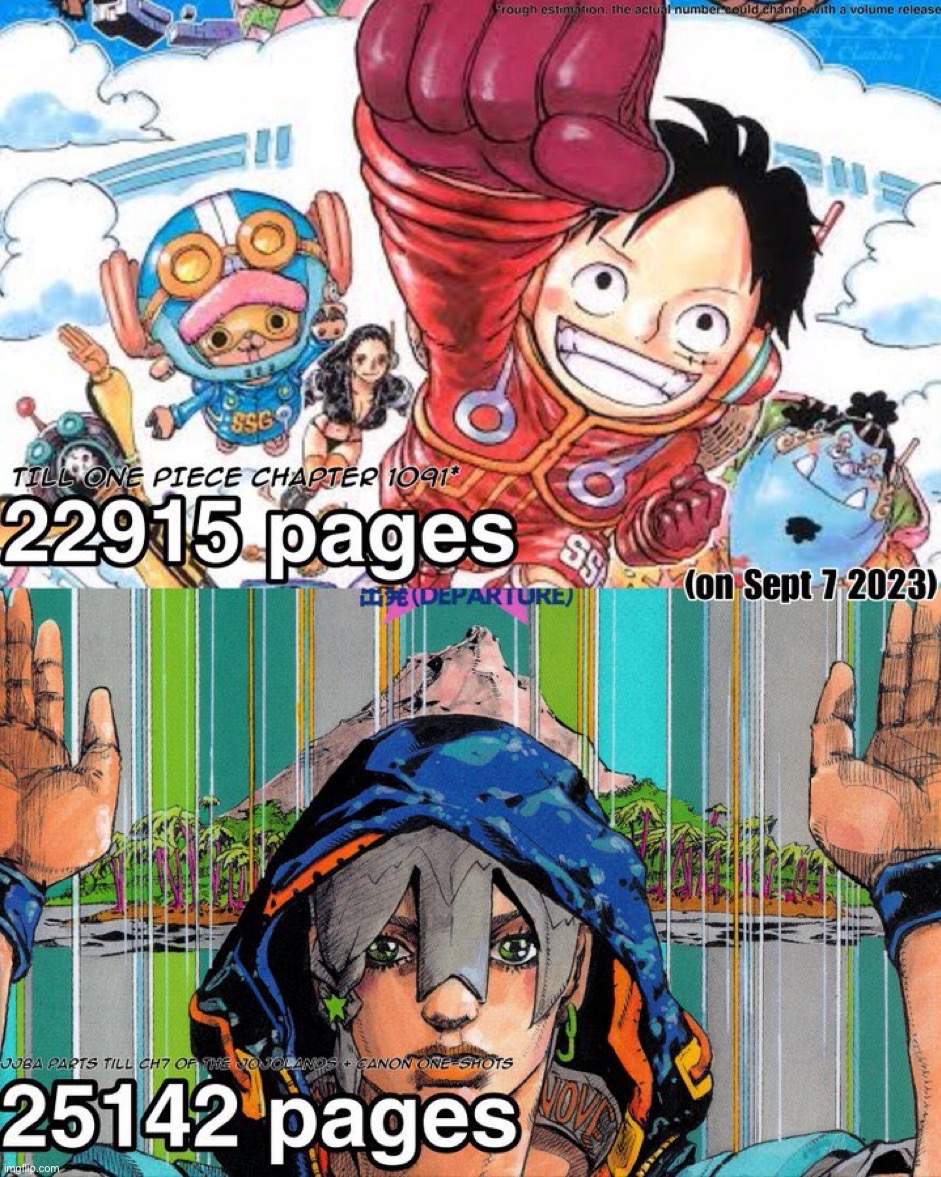 Jojos Is Longer Than One Piece Imgflip
