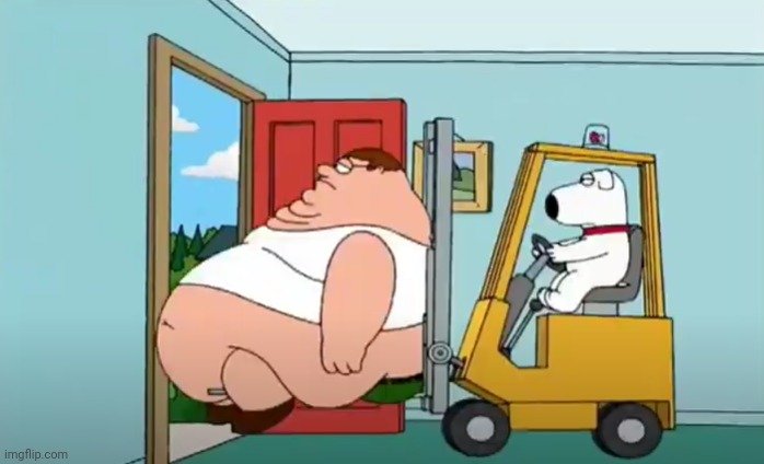 Fat peter on forklift | image tagged in fat peter on forklift | made w/ Imgflip meme maker