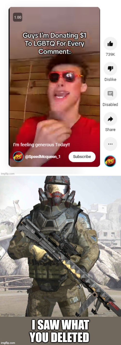 image tagged in soldier i saw what you deleted | made w/ Imgflip meme maker