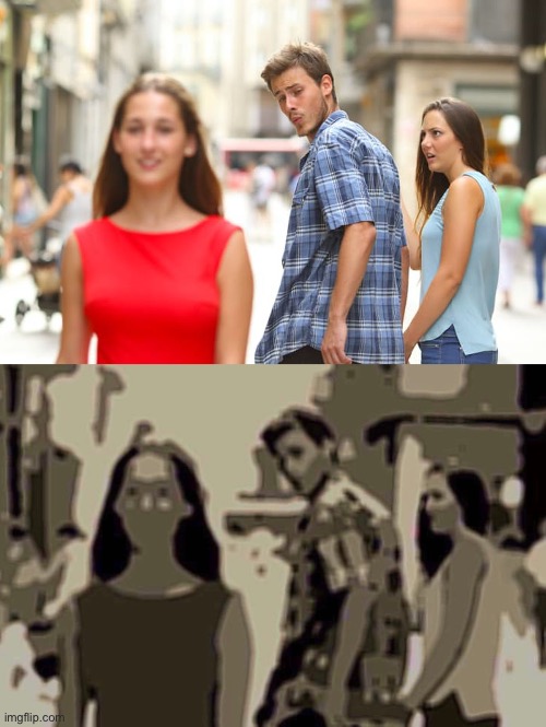 image tagged in memes,distracted boyfriend,spooky | made w/ Imgflip meme maker