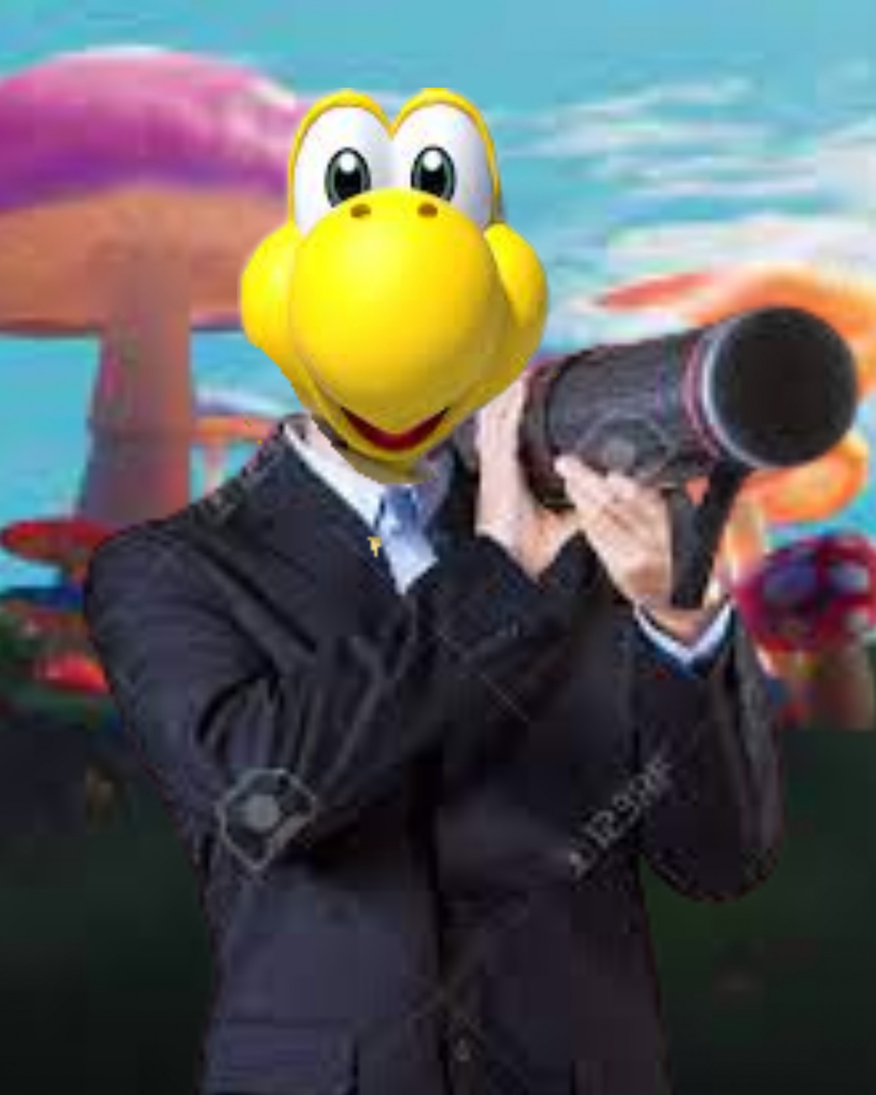 High Quality Koopa troopa holding a bazooka Blank Meme Template