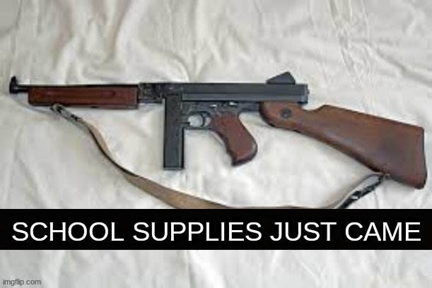 american | SCHOOL SUPPLIES JUST CAME | image tagged in america | made w/ Imgflip meme maker