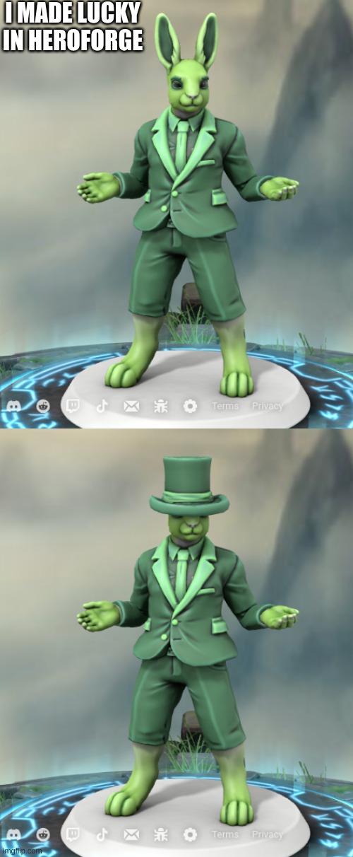 I MADE LUCKY IN HEROFORGE | made w/ Imgflip meme maker