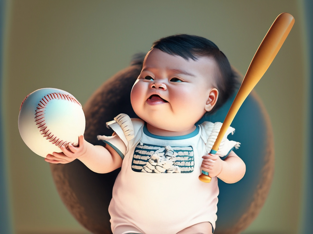 Pro-Life Baby Playing Baseball Blank Meme Template