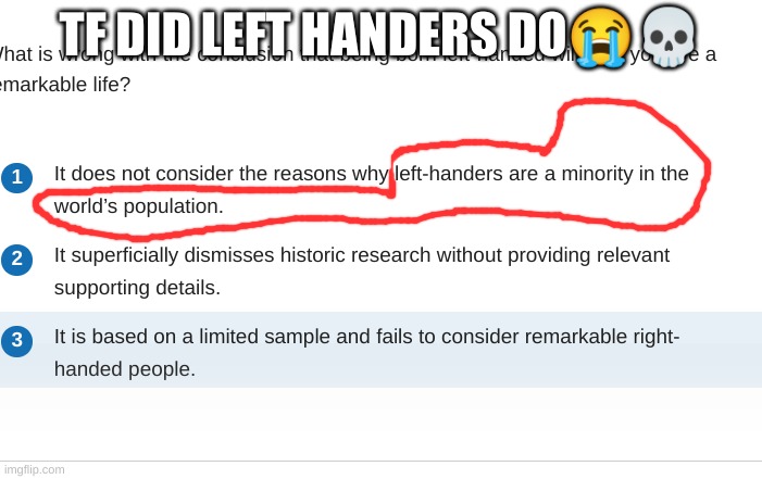 TF DID LEFT HANDERS DO😭💀 | made w/ Imgflip meme maker