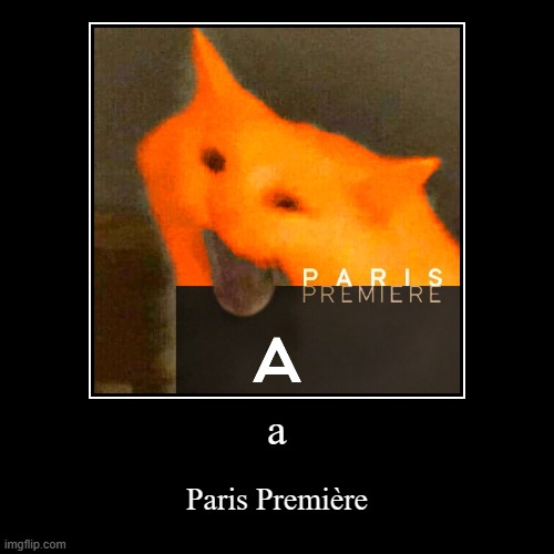 a | Paris Première | image tagged in funny,demotivationals | made w/ Imgflip demotivational maker