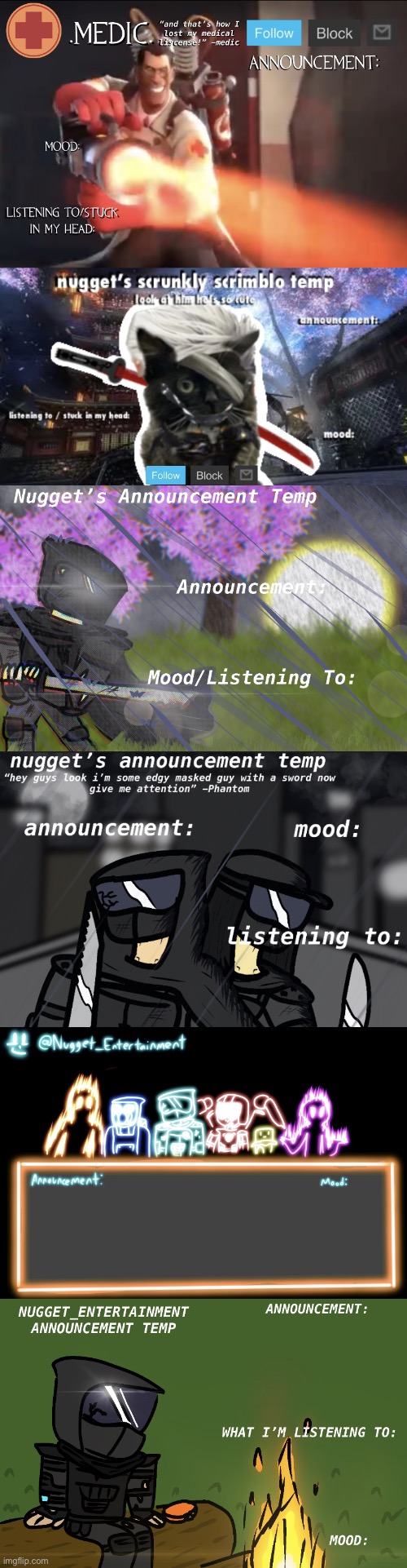 image tagged in medic announcement template,nugget s scrunkly scrimblo temp,nugget s announcement temp,nugget s announcement template | made w/ Imgflip meme maker