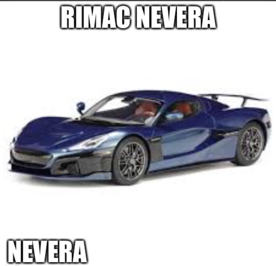 High Quality Rimac Nevera Roast Blank Meme Template