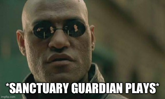 Matrix Morpheus Meme | *SANCTUARY GUARDIAN PLAYS* | image tagged in memes,matrix morpheus | made w/ Imgflip meme maker