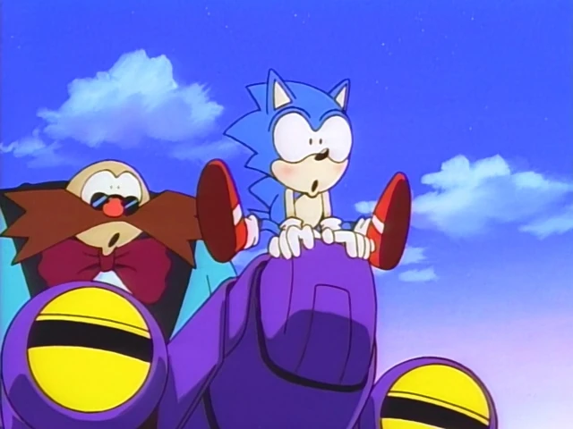 High Quality sonic and eggman gasp Blank Meme Template