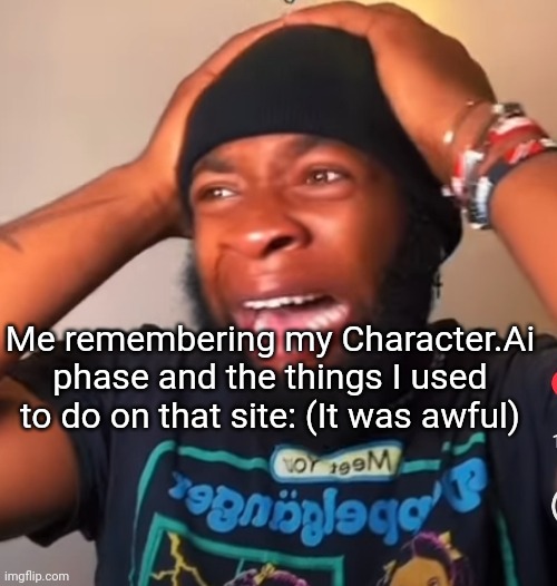 Me remembering my Character.Ai phase and the things I used to do on that site: (It was awful) | made w/ Imgflip meme maker