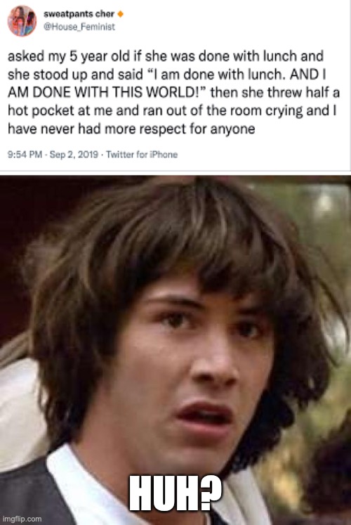 Im posting here now, funny stream | HUH? | image tagged in memes,conspiracy keanu | made w/ Imgflip meme maker