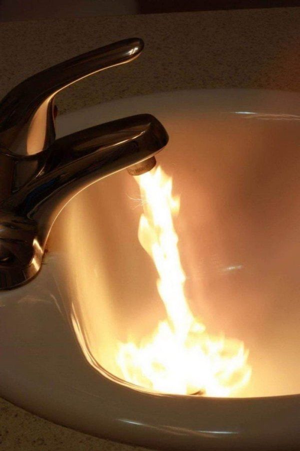 Fire Breathing faucet Blank Meme Template