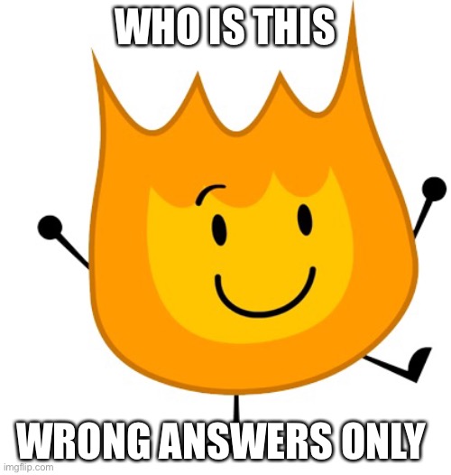 happy firey | WHO IS THIS; WRONG ANSWERS ONLY | image tagged in happy firey | made w/ Imgflip meme maker