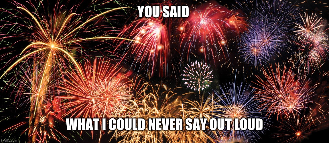 Congratulations | YOU SAID WHAT I COULD NEVER SAY OUT LOUD | image tagged in congratulations | made w/ Imgflip meme maker