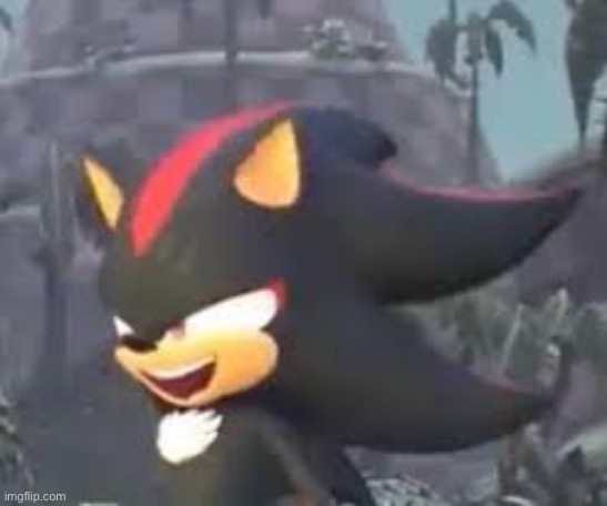 :) | image tagged in shadow the hedgehog | made w/ Imgflip meme maker