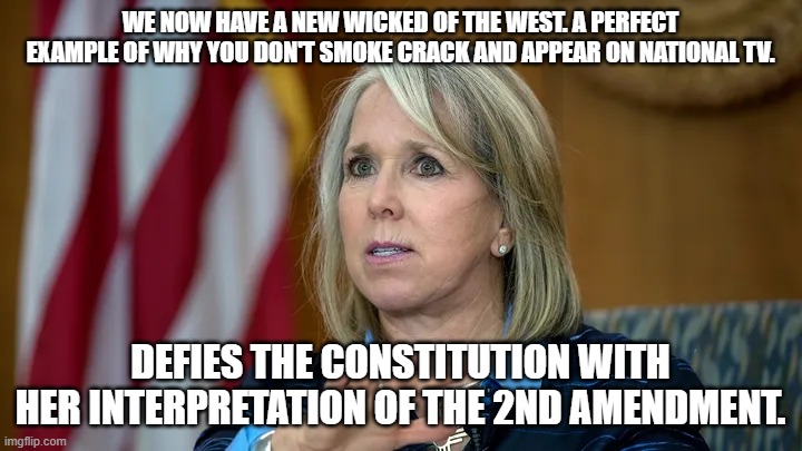 2A | WE NOW HAVE A NEW WICKED OF THE WEST. A PERFECT EXAMPLE OF WHY YOU DON'T SMOKE CRACK AND APPEAR ON NATIONAL TV. DEFIES THE CONSTITUTION WITH HER INTERPRETATION OF THE 2ND AMENDMENT. | image tagged in 2a | made w/ Imgflip meme maker