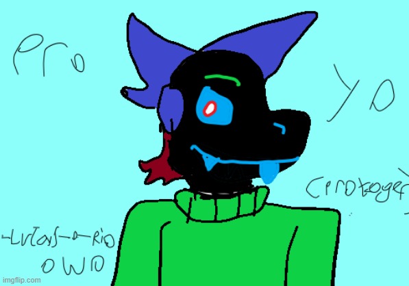 Proyo (my official art and one of my most recent fursona) | made w/ Imgflip meme maker
