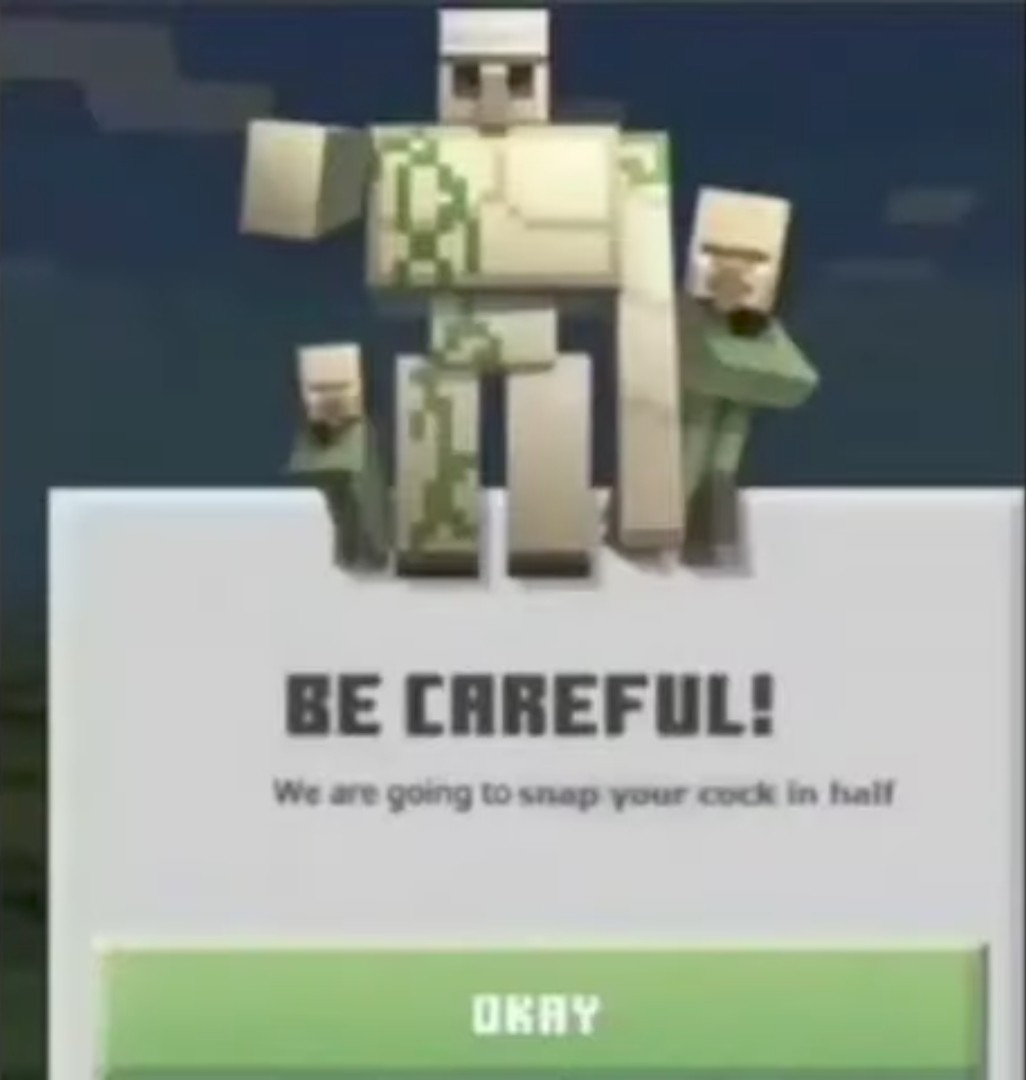 High Quality Be careful! We are going to snap your cock in half Blank Meme Template