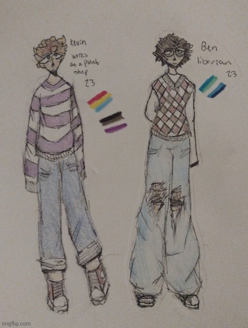 I made Ben a boyfriend | image tagged in drawing | made w/ Imgflip meme maker