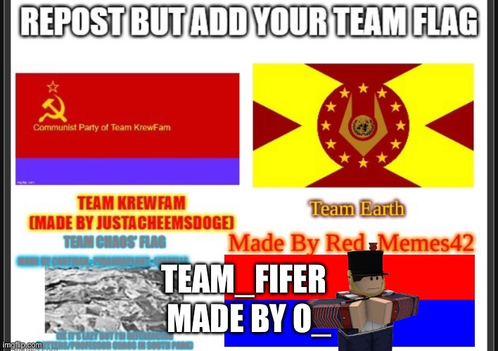 MADE BY O_; TEAM_FIFER | made w/ Imgflip meme maker