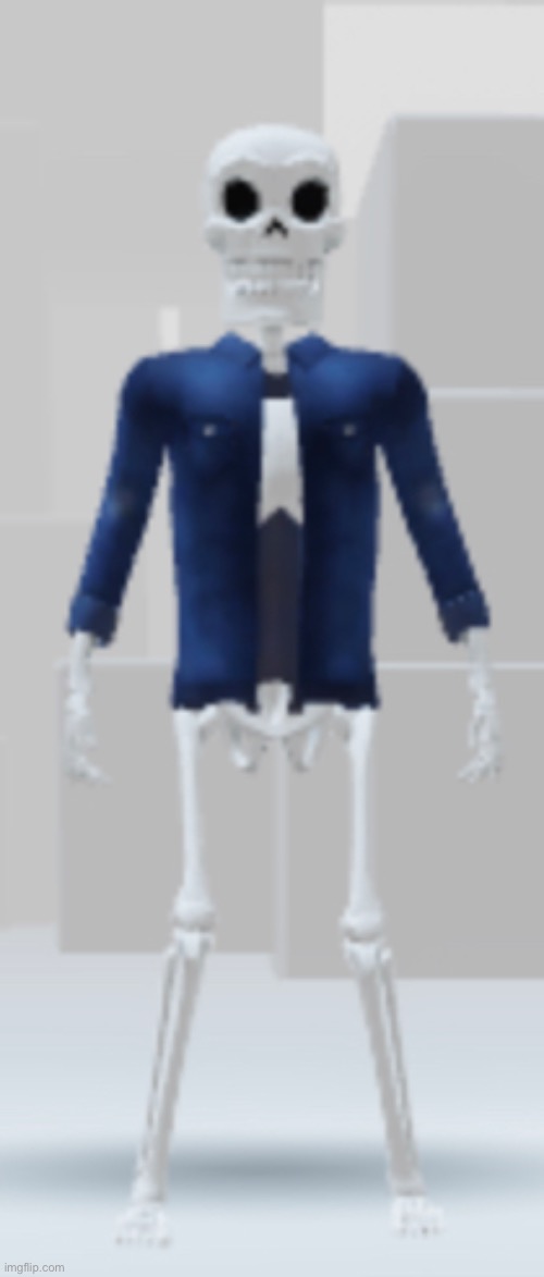 Lmao look at my Roblox character | image tagged in sans | made w/ Imgflip meme maker