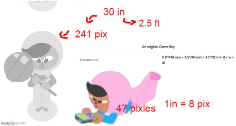 these measurements also work on other characters. somone was holding a basketball to scale | made w/ Imgflip meme maker