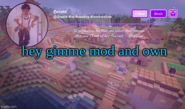 plox | hey gimme mod and own | image tagged in del announcement temp thx hecate | made w/ Imgflip meme maker