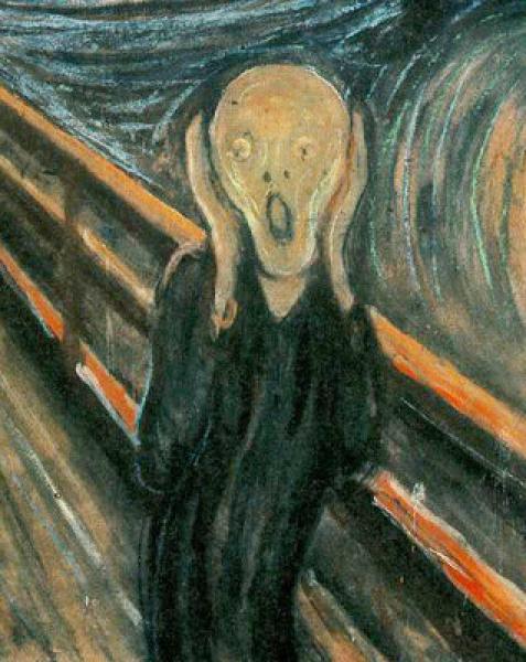 High Quality The Scream painting Blank Meme Template