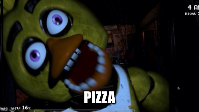 Pizza.mp3 | PIZZA | image tagged in chica the chicken pizza | made w/ Imgflip meme maker