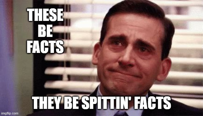 Happy Cry | THESE
BE
FACTS THEY BE SPITTIN' FACTS | image tagged in happy cry | made w/ Imgflip meme maker