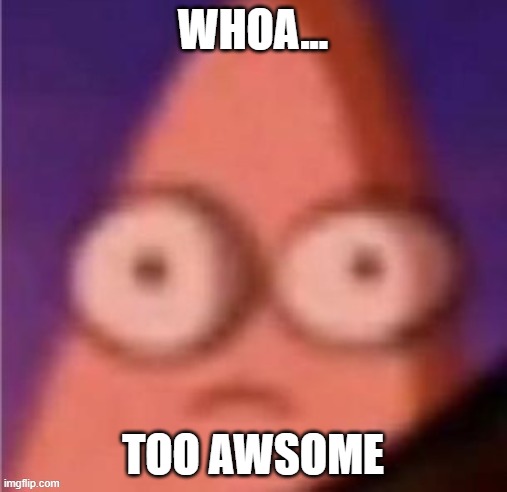 WHOA... TOO AWSOME | made w/ Imgflip meme maker