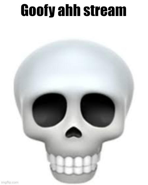 Skull | Goofy ahh stream | image tagged in skull | made w/ Imgflip meme maker